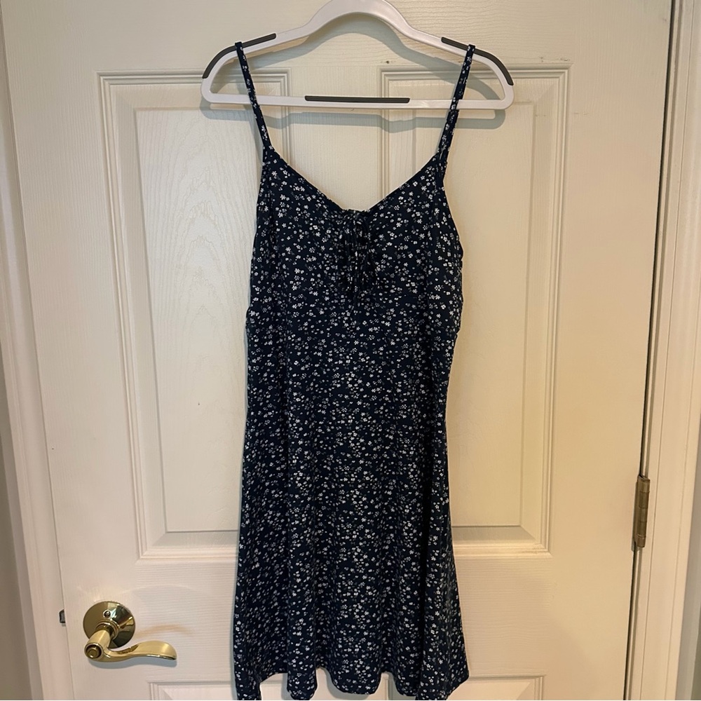 Hollister Dark Blue Floral Mini Dress